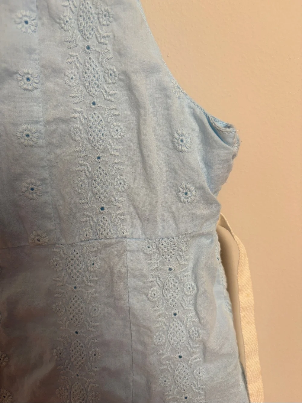 The Children's Place Sky Blue Eyelet Ruffle Tiered Sleeveless Dress Size 8 - Picture 2 of 6